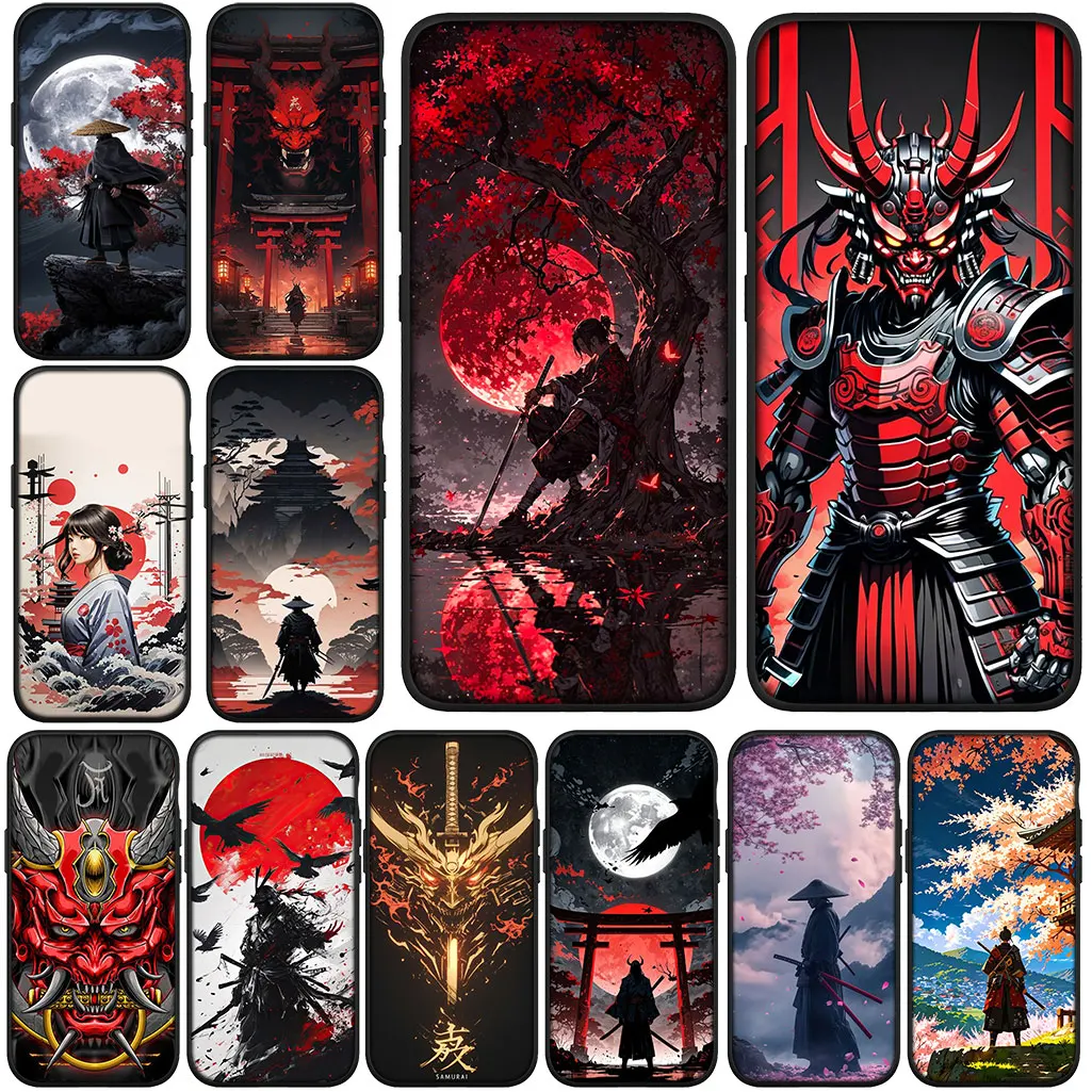 Чехол для Samsung Galaxy A07 A17 j7 J5 J6 J2 Prime J8 A01 A02 A03 A23 A70 A71 A72 A73 M06 M16 M56 Samurai Ninja Oni Mask Bushido