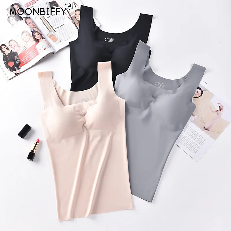 Uzun Geniş Omuz iz bırakmayan çelik olmayan halka Uyku Yoga Toplama Anti-şok Spor Fanila Sutyen Iç Çamaşırı Kadın