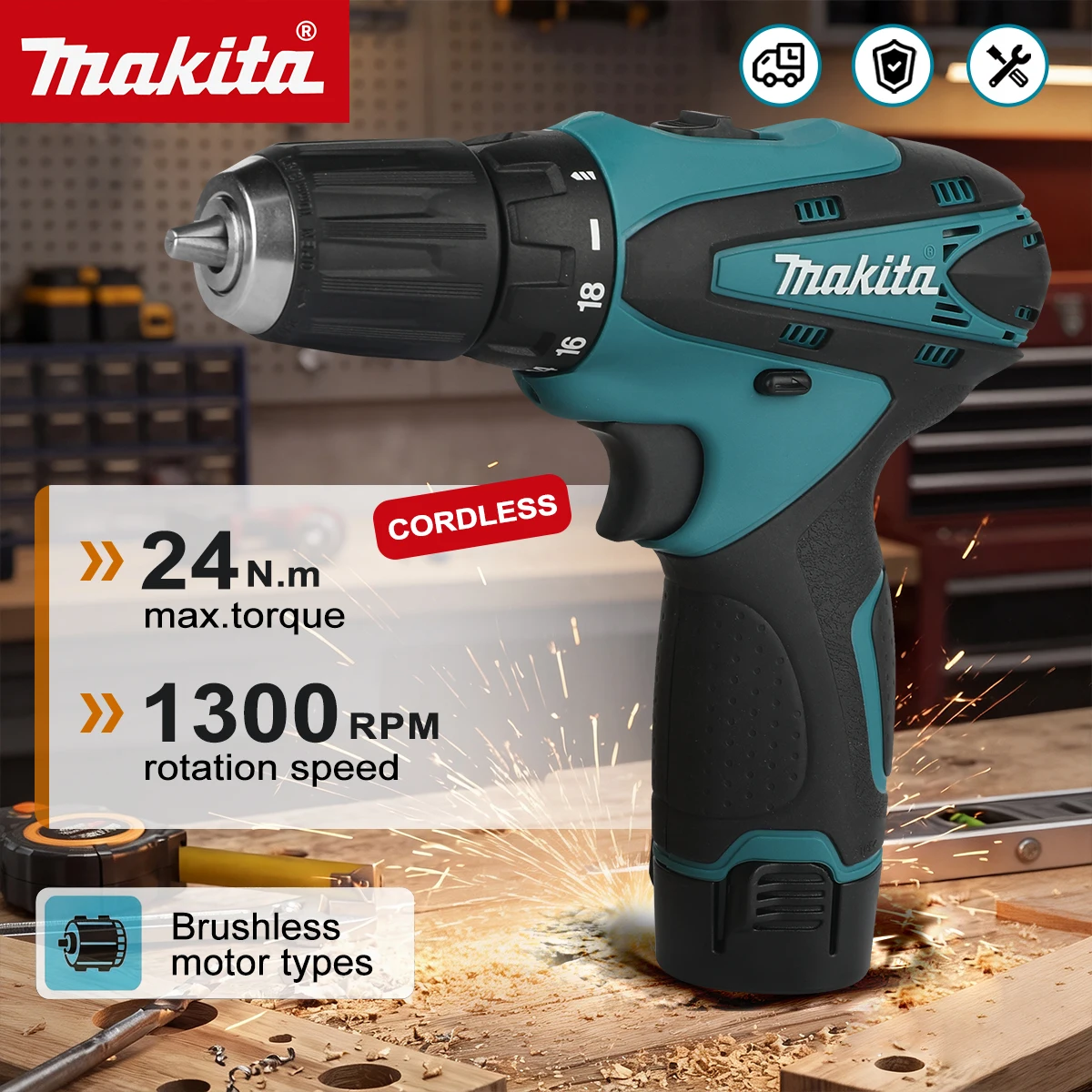 

Original Makita Cordless Electric Screwdriver DF330D Host Handheld Driver Drill Two Speed Household Power Tool