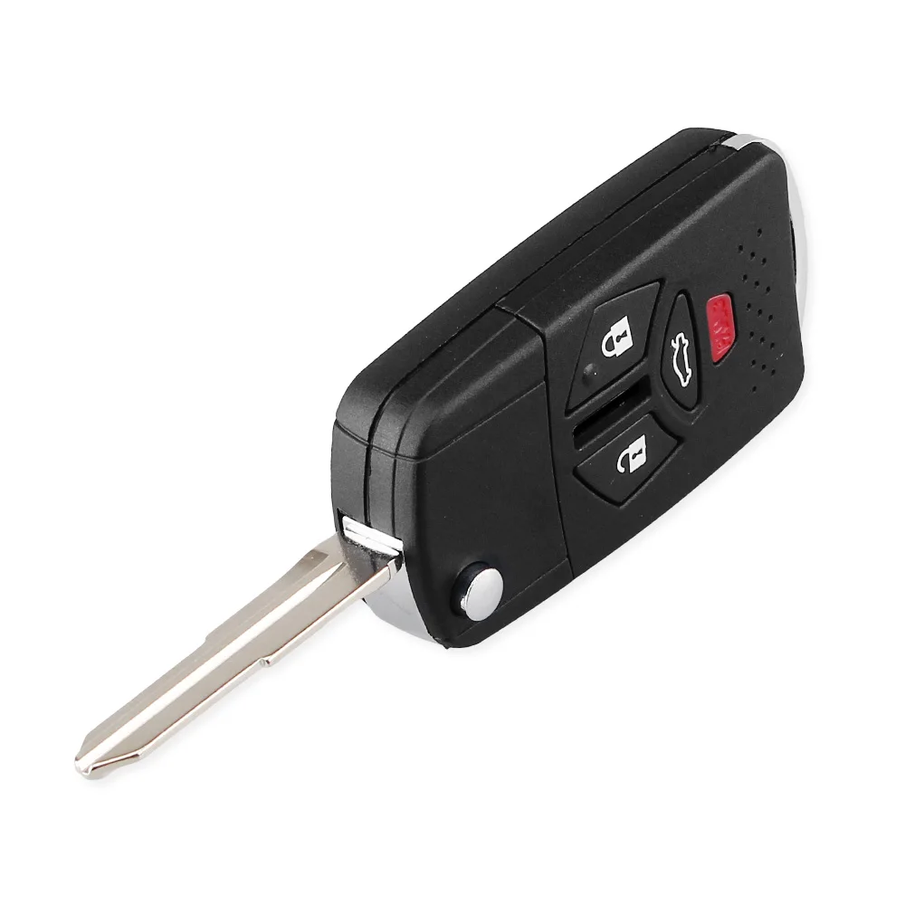 KEYYOU zmodyfikowany kluczyk-pilot składany do samochodu Case Keyless Fob pasuje do Mitsubishi Galant Eclipse Lancer 4 przyciski