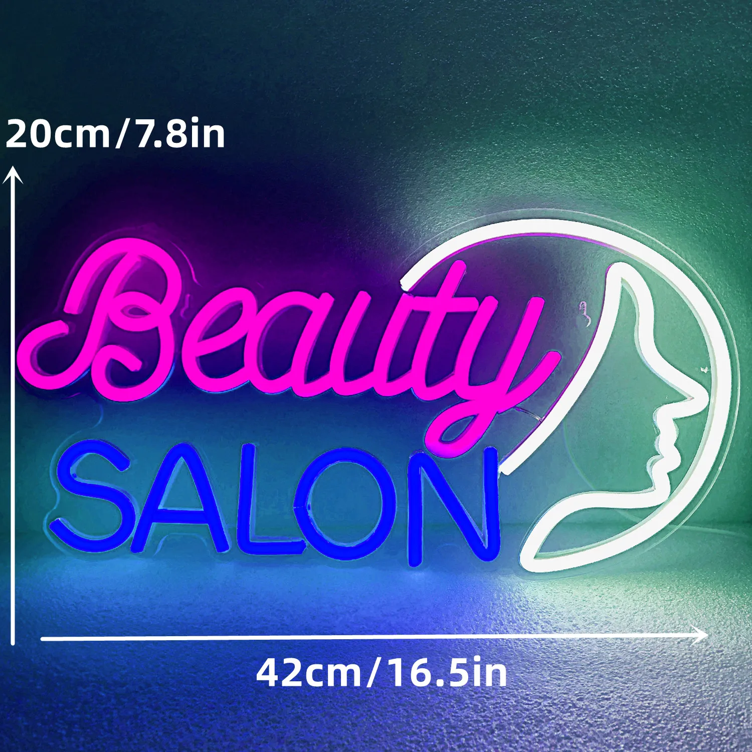 Salon Neon Light Sign Beauty Salon LED Neon Sign Nails Haircut Room Hanging Neon Signboard Light Up Sign Shop Wall Decoration