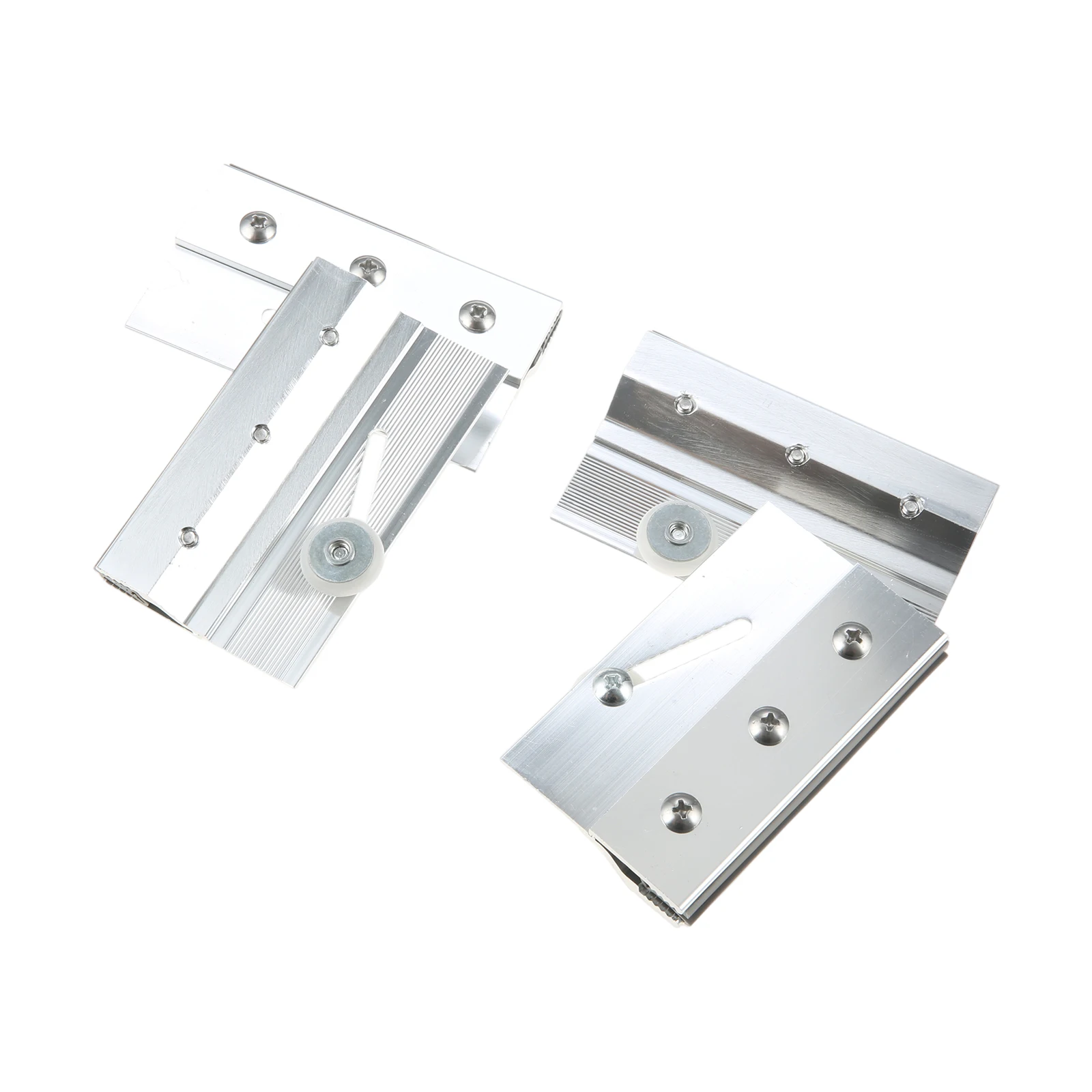 4PCS M 6053 Aluminum Frameless Shower Door Roller Assemblies 3/4 Inch Ball Bearing Round Wheel For 1/4 Inch Thick Glass