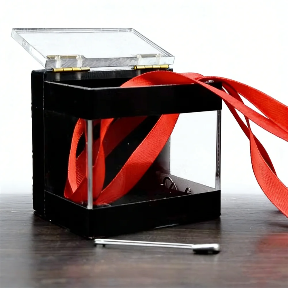 Transparent Plastic Prediction Box Magic Tricks - Bill Serial Number Mind Reading with 10 Audience Participation Close Up Stage
