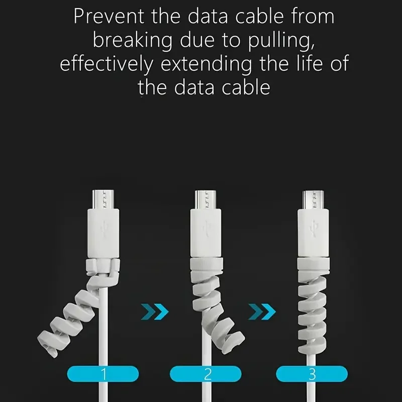 مجموعة حافظة واقية لكابل بيانات الشاحن الحلزوني مكونة من 12 قطعة #4