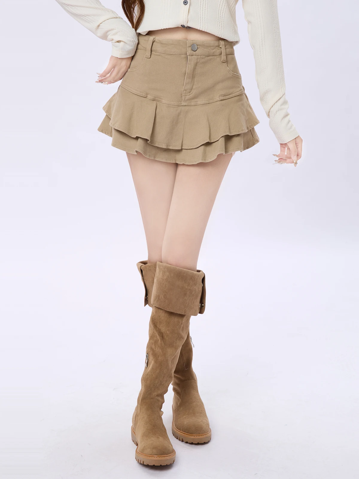 

Женская джинсовая юбка-бутон ENJOG American College в стиле ретро, новая коллекция весна-лето, приталенная, милая и стильная, с цветочным принтом