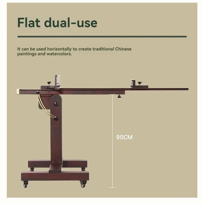 Professional easel drawing board solid wood oil easel special bracket for art students floor-standing flat dual-purpose painting