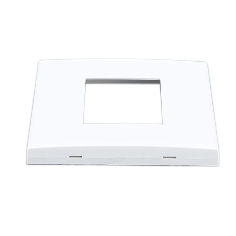 Two Ports Blank Wall Outlet Plate Panel Fit For 2 Slots 23x36mm Insert Vacant Faceplate Cover In White