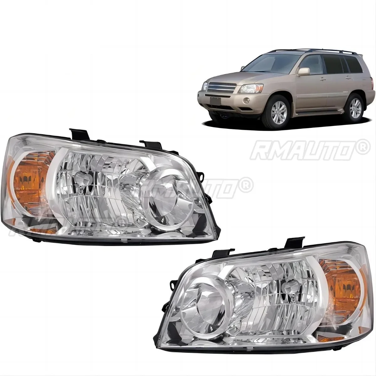 For Highlander 2007 Lamp Daytime Running Light Waterproof Lamp Car Headlight Assembly Modification Part 81130-48550