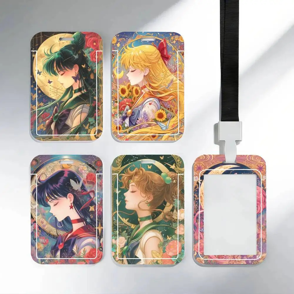 

Очаровательный брелок-держатель для ID-карты S-Sailor M-Moon с ремешком на шею, подвеской и держателем для бейджа, для рабочего пропуска