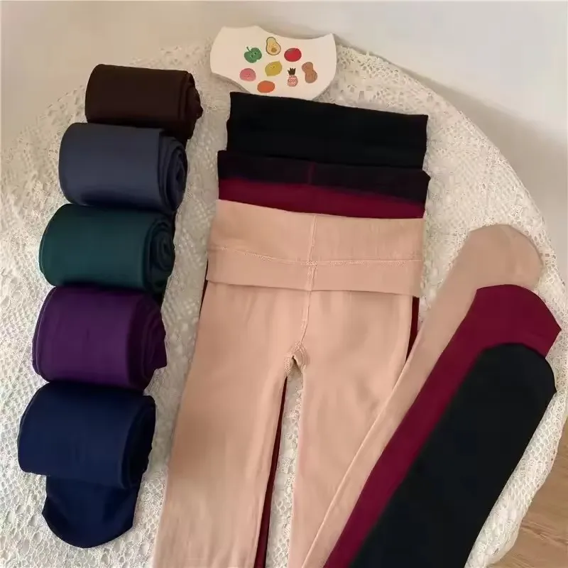Autumn Winter Fleece Leggings for Women Velvet Warm Stocking Pantyhose Tights Leggings High Waist Elastic Slim Sexy Stockings image 5