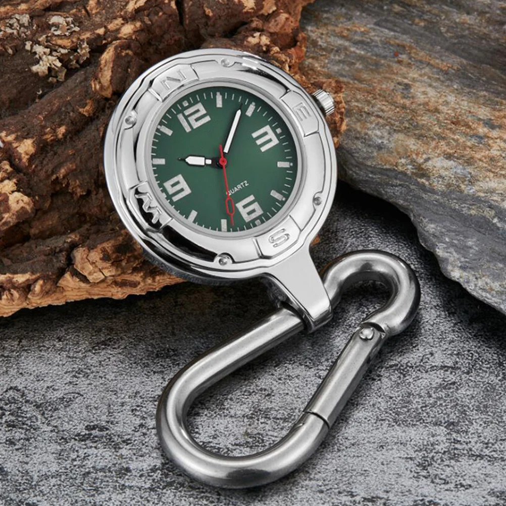 

1Pcs Hiking Outdoor Watch Climbing Hook Hanging Portable Travel Lightweight Unisex Pocket Watch Camping Timepiece