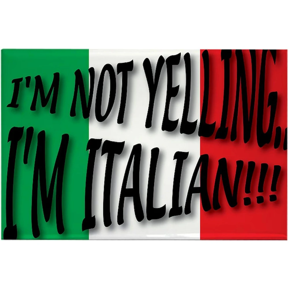 Flagicts 100% Polyester I'm Not Yelling I am Italian Flags