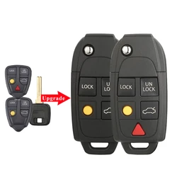 jingyuqin 2/3/4/5 Buttons Remote Flip Folding Key Shell For Volvo XC70 XC90 V50 V70 S60 S80 C30 New Replacement Fob Car Key Case