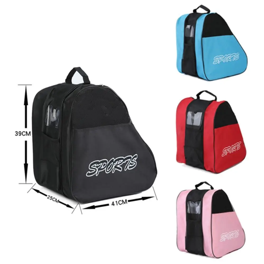 Large Capacity Breathable Roller Skates Bag Ice Skating Bag Portable Kids Inline Skates Bag Skates Storage Bag Skating Shoes Bag