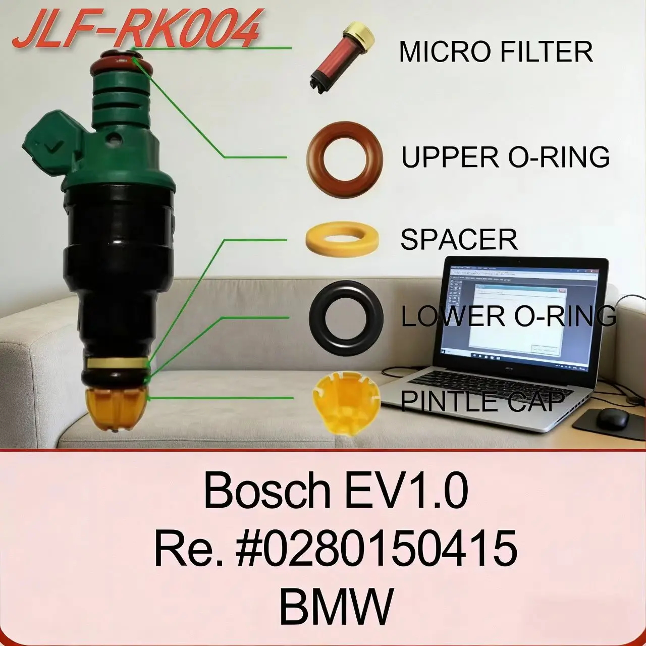 6Sets Fuel Injector Repair Kit for Bmw E60 E39 520I 523I 525I 528I E36 328I E36 Car Replacement Jlf-Rk004