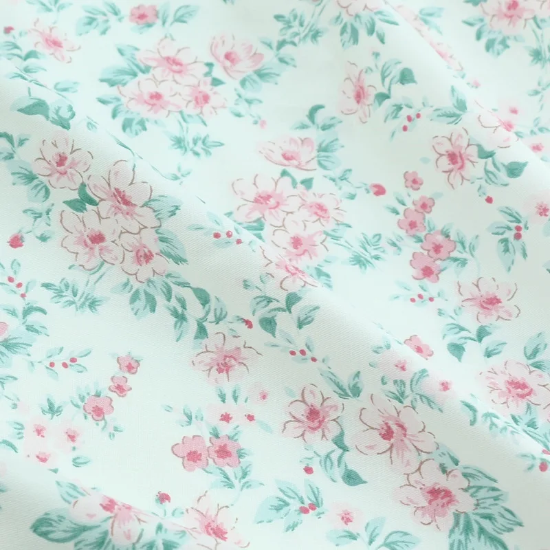 2.35m Cotton Floral Print Fabric Home Textile Quilt Cover Four-Piece Fabric soft fabric for sewing quilting supplies