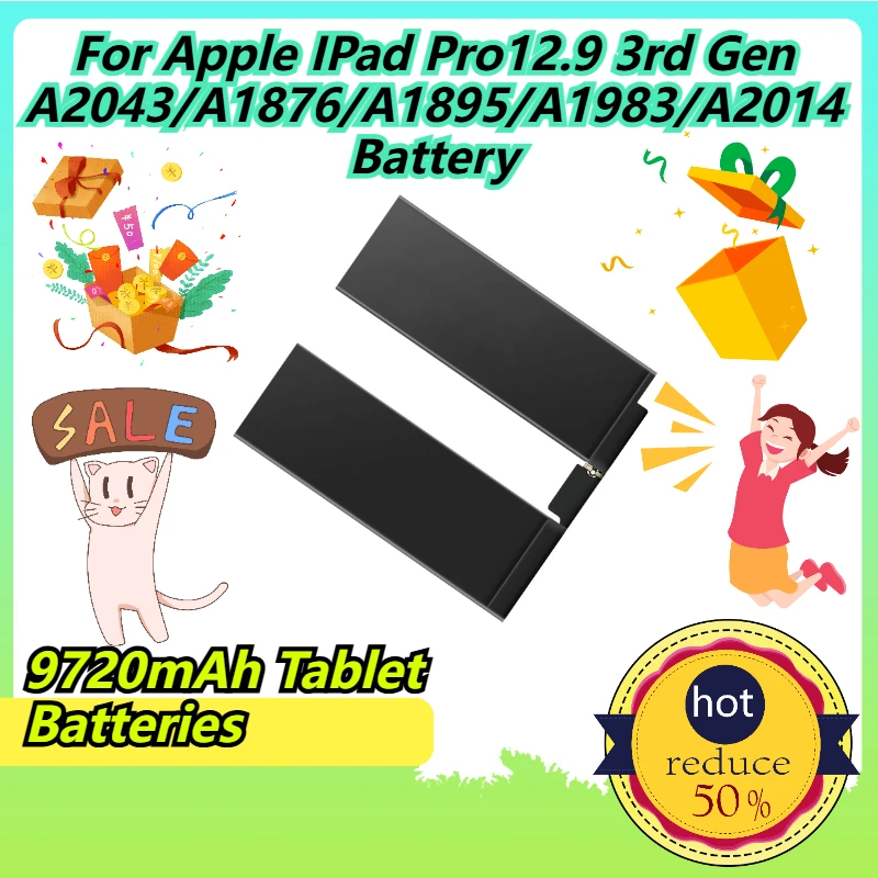 9720mAh Tablet Batteries For Apple IPad Pro12.9 3rd Gen A2043/A1876/A1895/A1983/A2014 Battery