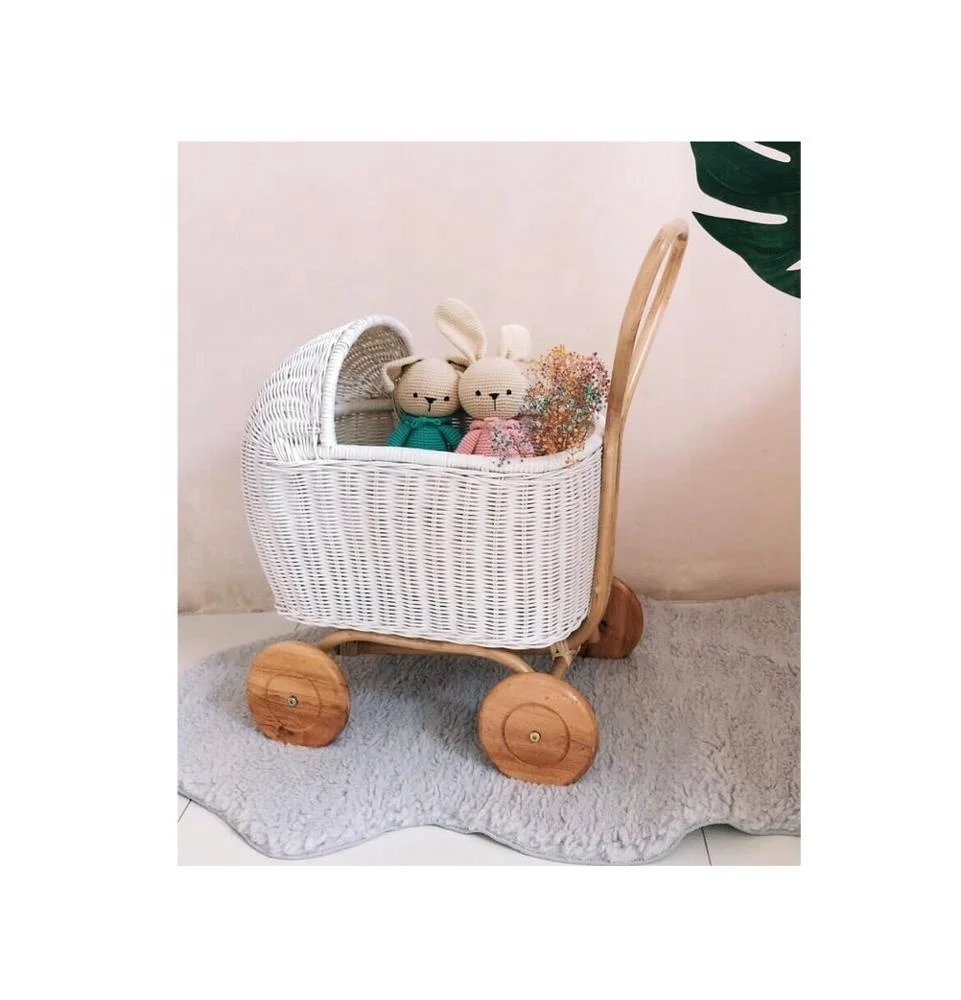 Vietnam vintage wicker doll bed in Dolls( 0084587176063 Sandy)