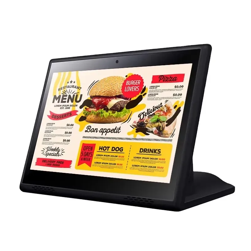 10.1'' IPS HD Display Restaurant Payment Desktop Kiosk Touch Screen Menu Display Self-service Ordering System Android 7.0