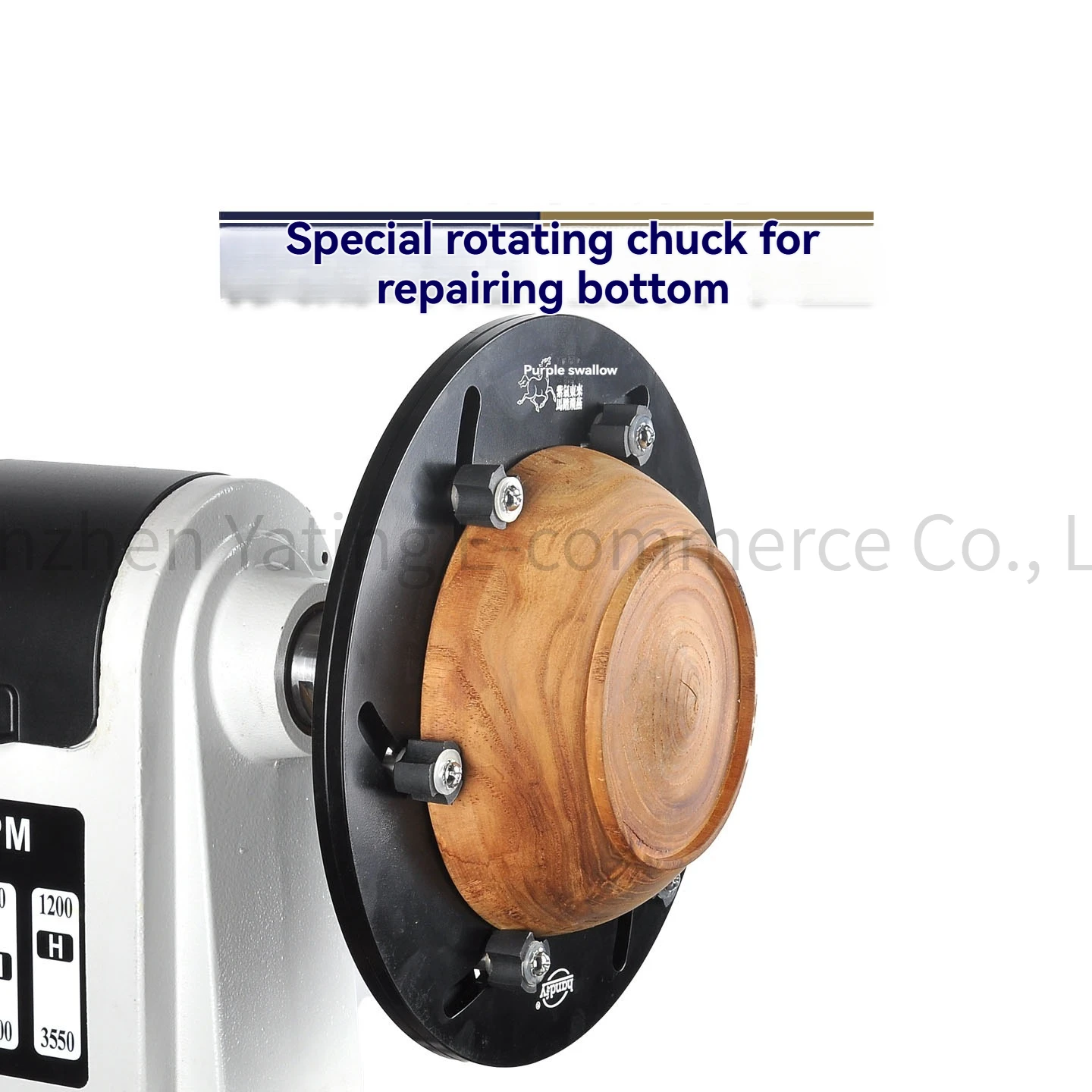 1-inch 8-tooth thread Rotating chuck aluminum small household wooden lathe bottom repair special self centering chuck