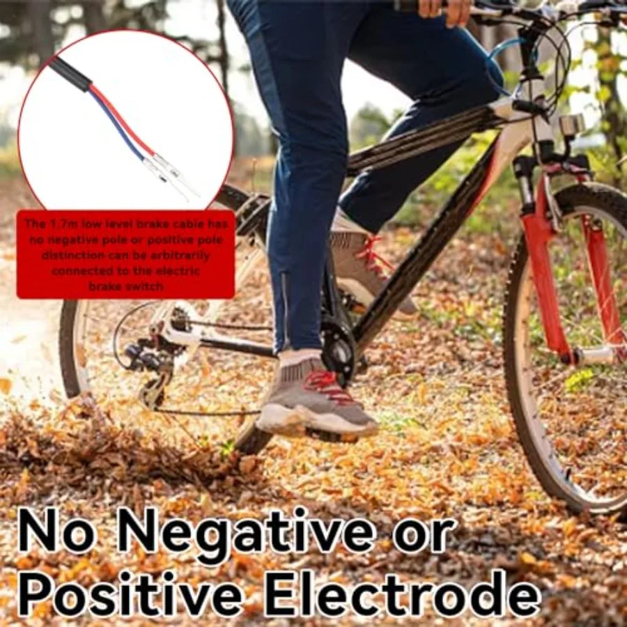 Ycle الفرامل رافعة 2 أسلاك اليسار اليمين EBike ycle الفرامل الكهربائية رافعة استبدال أجزاء مقاوم للماء الفرامل الإلكترونية رافعة مجموعة 1