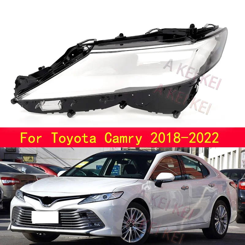 

For Toyota Camry 2018 2019 2020 2021 2022 Headlamp Shell Transparent Lamp Shade Lens Front Headlight Cover Lampshade Plexiglass