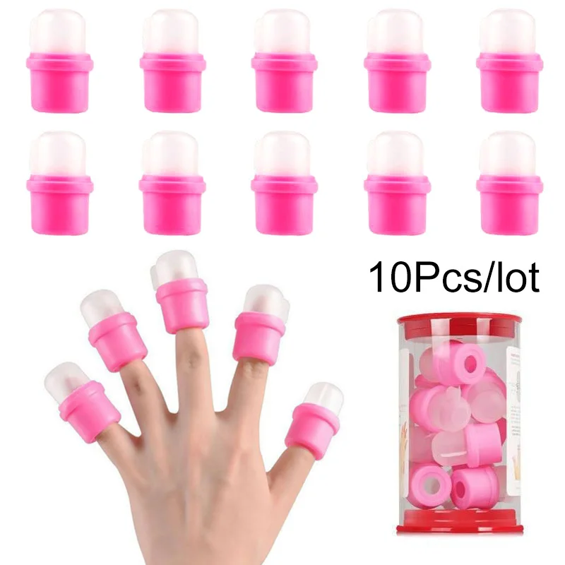 10Pcs/lot Nail Art Tool Wearable Nail Soak Soaker Polish RemoverAcrylic UV Gel Polish Remover Soaker Clip Soaker Caps