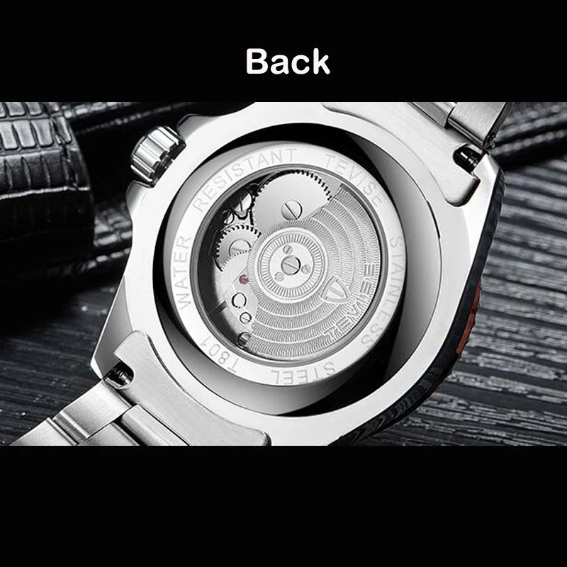 Tevise 2022 Big Diver Mechanical Business Watches Automatic Watch Men Waterproof Luxury Brand Full Steel Wristwatch Reloj Hombre