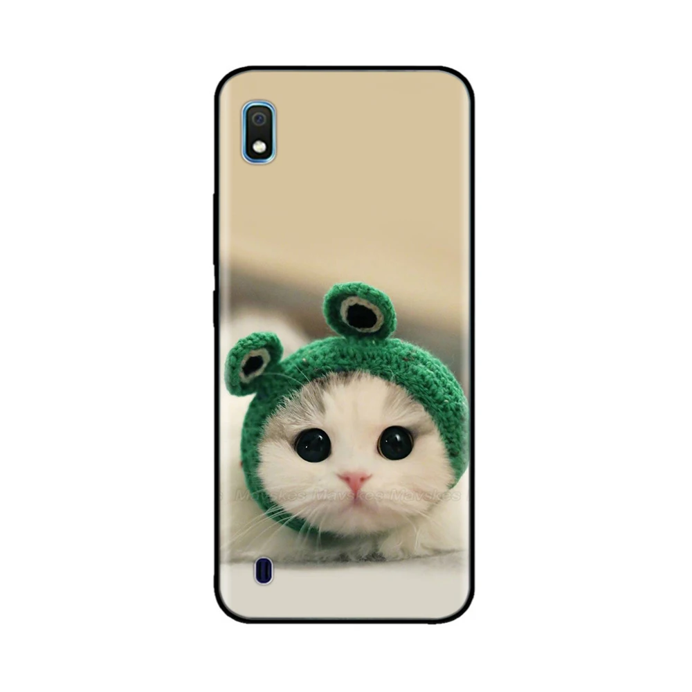 غطاء مقاوم للصدمات لهاتف سامسونج جالاكسي A10 حافظة حيوانات مطلية بغطاء هاتف من السيليكون الناعم لهاتف سامسونج A10 حافظة A 10 SM-A105F