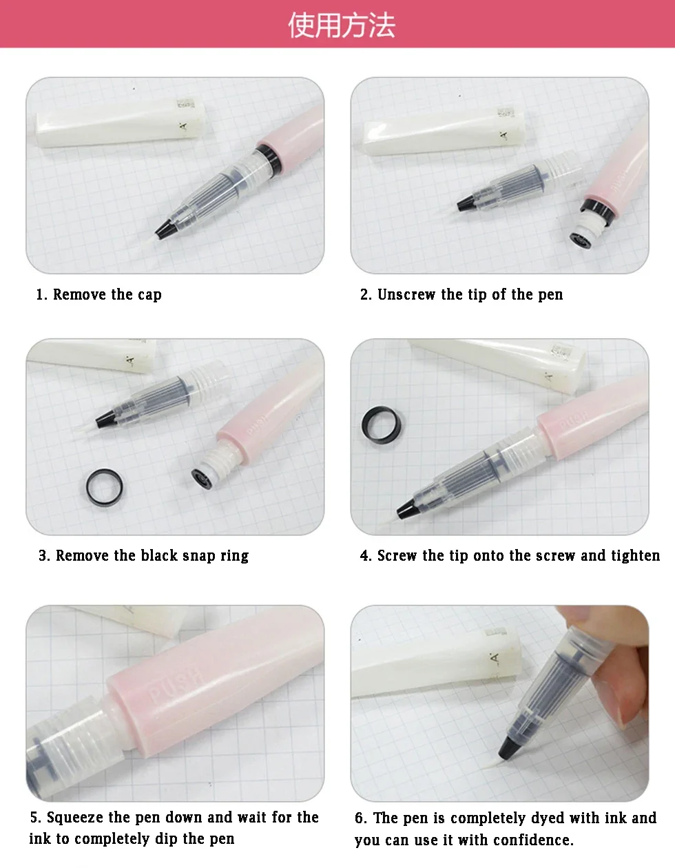 Japan Kuretake ZIG Wink of Stella Brush II, schimmernde und funkelnde Stifte, weicher Glitzer für Kalligraphie, Kartenherstellung, Basteln, Beschriftungskunst – Detail 3