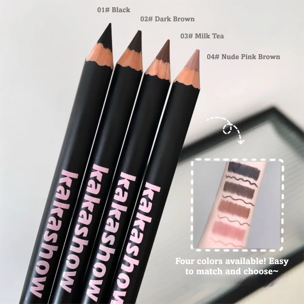 Natural 4-Color Eyeliner Pencil Waterproof Matte Finish Eye Liner Pen Long-Lasting Smudge-Proof Gel Eyeliner for Women