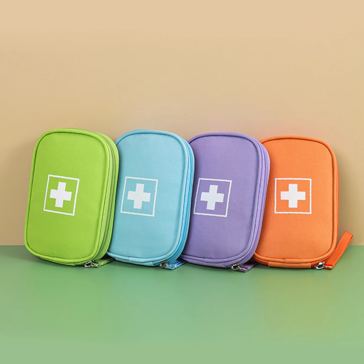حقائب اليد المحمولة حقيبة طبية حقيبة ماكياج مقاوم للماء الإسعافات الأولية للسفر في حالات الطوارئ تخزين الأدوية مقبض تصميم سستة #2