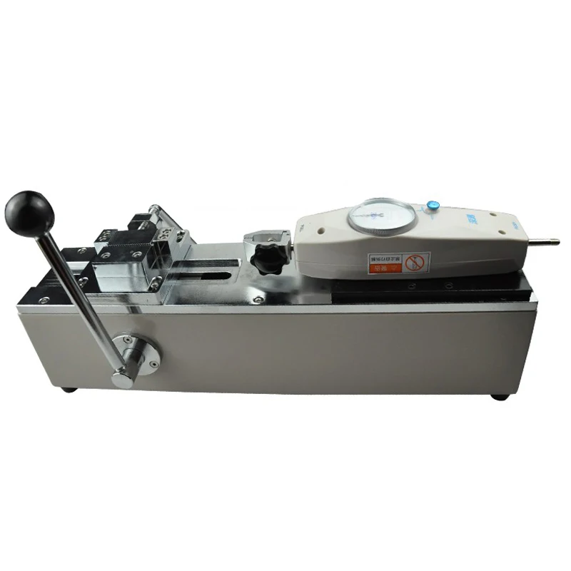 Máquina de prueba extensible de material de arnés de Terminal, probador electrónico de empuje, película de cuerda de bolsa tejida de silicona de resorte, pantalla digital