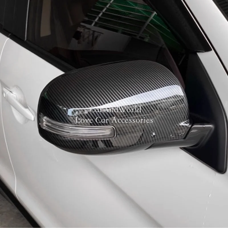

For Mitsubishi ASX RVR 2013-2021 Car Side Mirror Cover ABS Carbon Rear view mirror Trims Exterior Auto Decoration Accessories