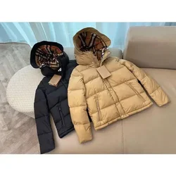 High quality Luxury style White Duck Down Hooded Jackets for men's and women's winter long sleeve warm and fashionable oute