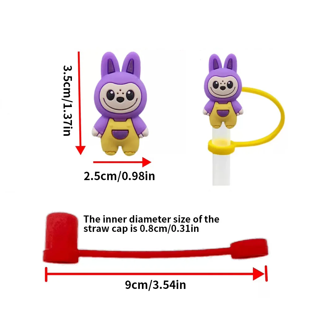 غطاء من القش قابل لإعادة الاستخدام، غطاء من قش السيليكون المقاوم للغبار، ملحقات زجاجات المياه الرياضية - تصميم مبتكر ولطيف