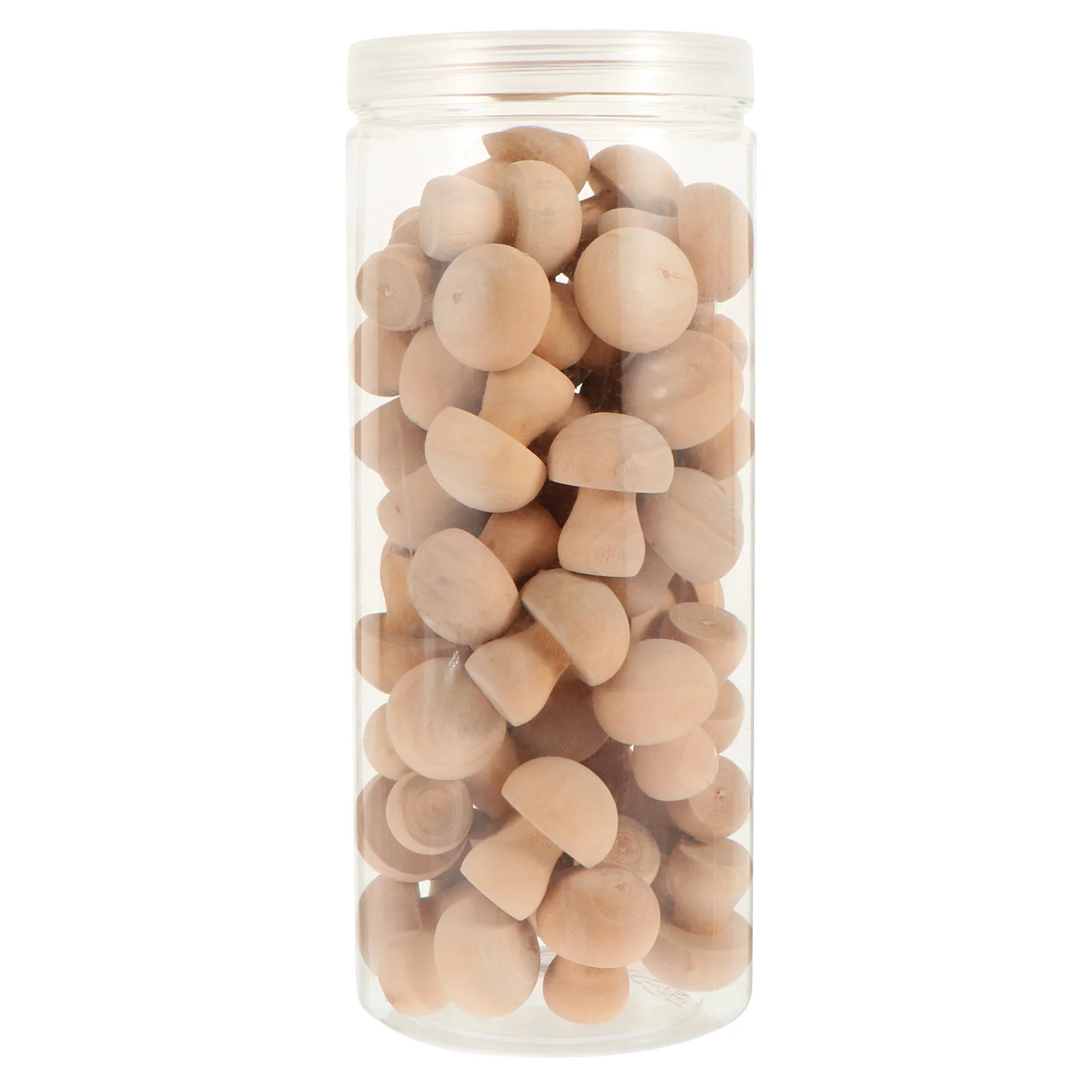 50-teiliges Holz-Pilz-Set, natürliche DIY-Dekoration für Kinder, Kreativität, Kunstprojekt, handbemaltes Bastelzubehör