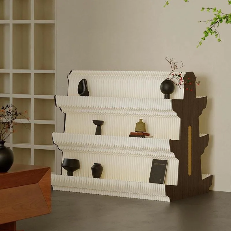 Honeycomb Paper Business Creative Art Cabinet Folding Stretch Paper Custom Perfume Dessert Display Stand