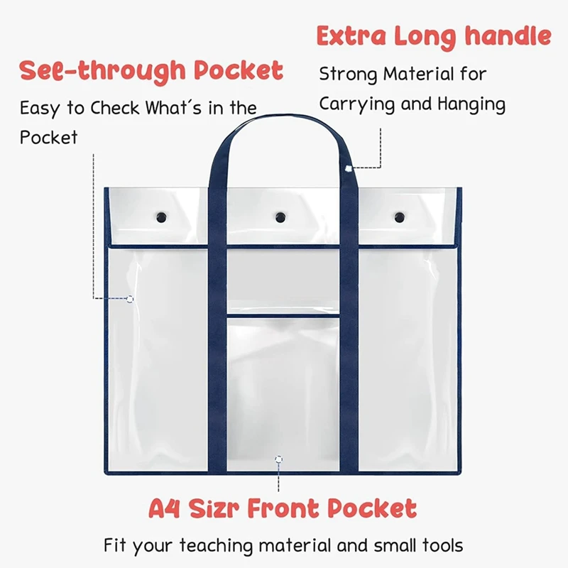 2 Pack Grote Poster Opbergtas 31.5X25.5Inch Prikbord Houder Kunstportfolio Container Voor Leerkrachten Klaslokaal