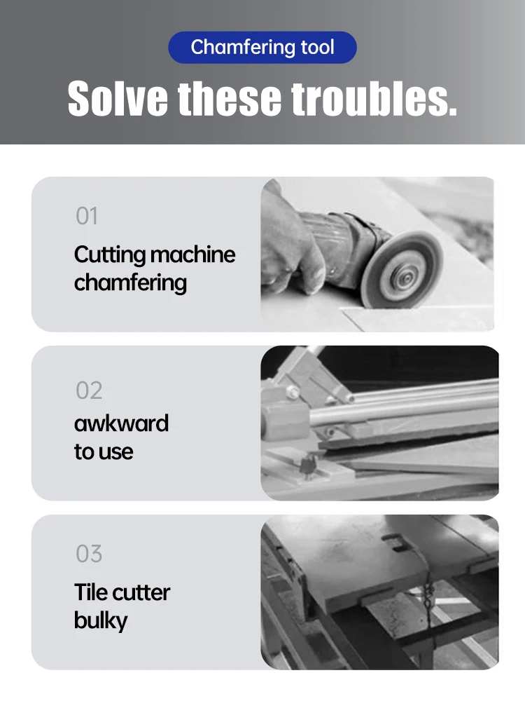 100 Type Angle Grinder Ceramic Tile Chamfering Frame New 45 Degree Water Pipe Dust Removal Small Portable Chamfering Tool