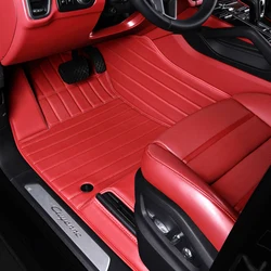 Porsche Cayenne Custom Fit Car Accessories Genuine Leather Floor Mat for Single Layers for Front and Rear Seat