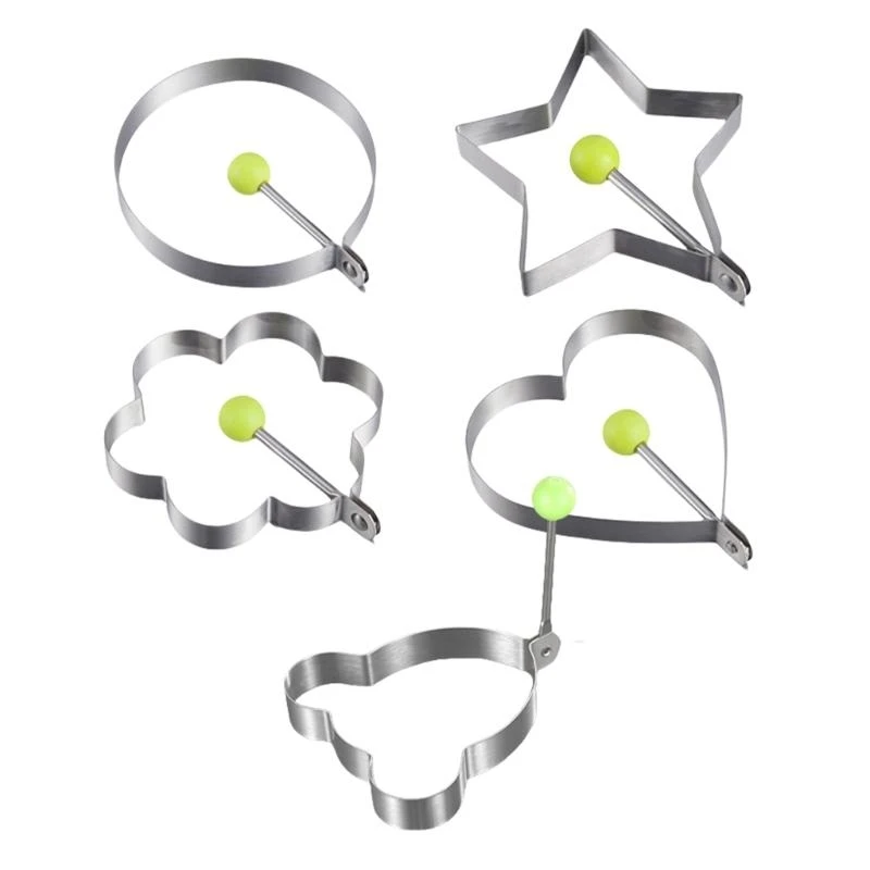 5pcs Convenient Eggs Molds Rings For Pancakes And Eggs In Unique Fun Q5WC