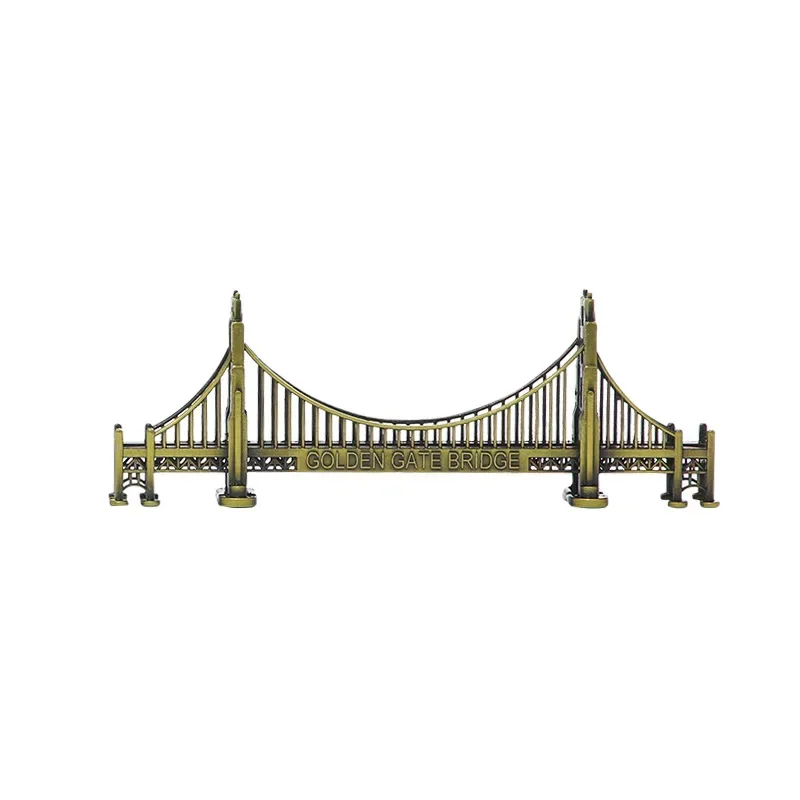 American Golden Gate Bridge Model Tourist Souvenirs San Francisco Golden Gate Bridge Architectural Model Metal Crafts Decoration