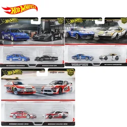 Original Mattel Hot Wheels  Premium Models Car Culture Metal Custom Corvette Stingray Nissan Primera Silvia Boys Toys 1/64 Model