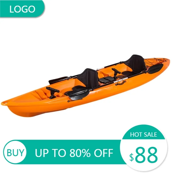 3.1‑4m Sit‑On‑Top Tandem Two‑Person Ocean Kayak Kuer For Saltwater Recreational Paddling