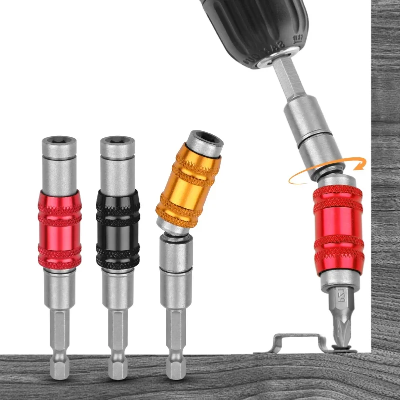 

2PC Hex Magnetic Ring Screwdriver Bits Drill Hand Tools Drill Bit Extension Rod Quick Change Holder Drive Guide Screw Drill Tip