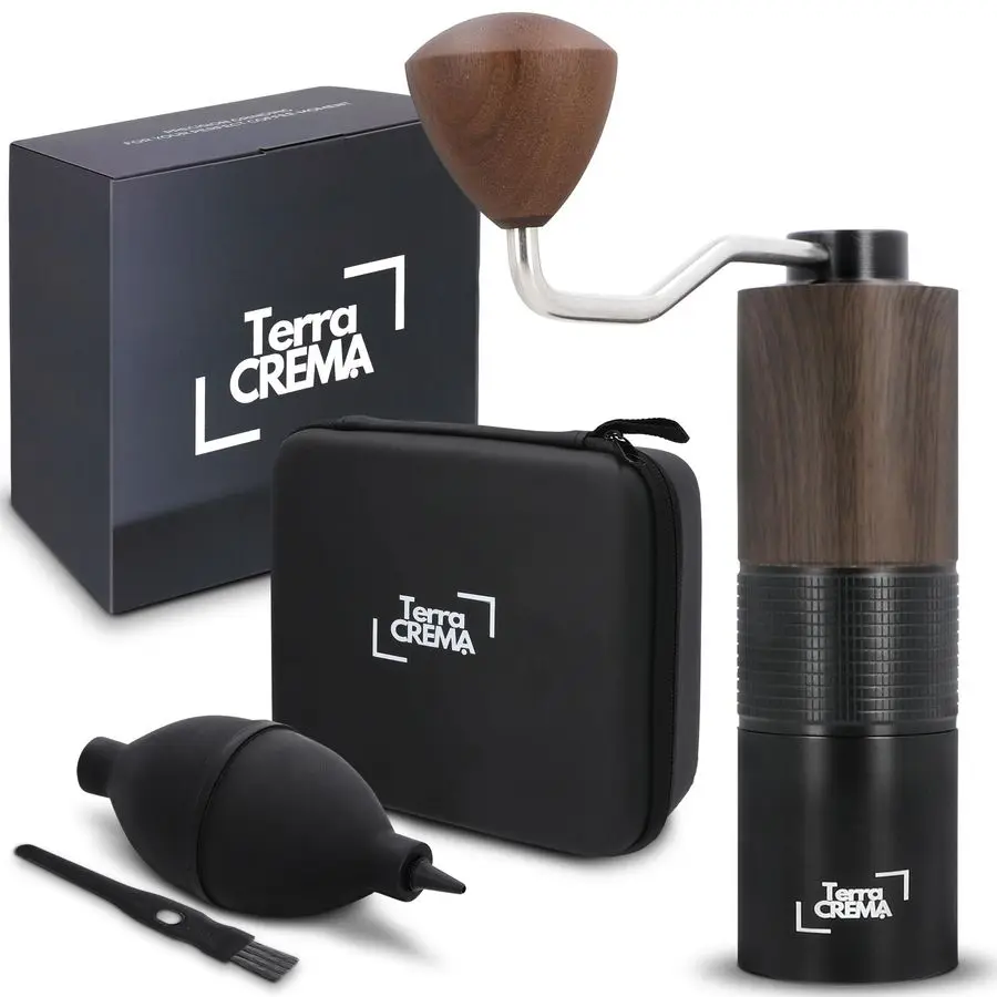 

Coffee Grinder Precision Stainless Steel Conical Burr Hand Grinder for Espresso, Pour Over, French Press amp Aeropress AllinOne