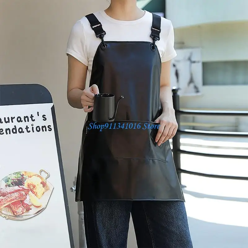  Professional Chefs Apron TPU Oil Proof Waterproof Comfort Oil Resistant