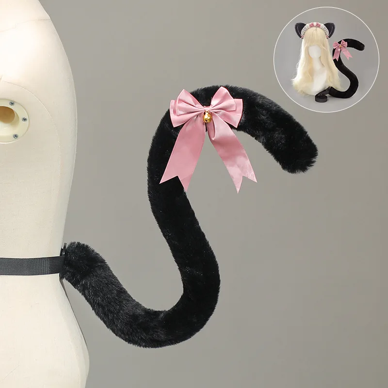 New Original Lolita Cat Ear Headband Comic Con Cat Ear Tail Cosplay Props Two-dimensional Maid Lolita Girl Headpiece Tail Set