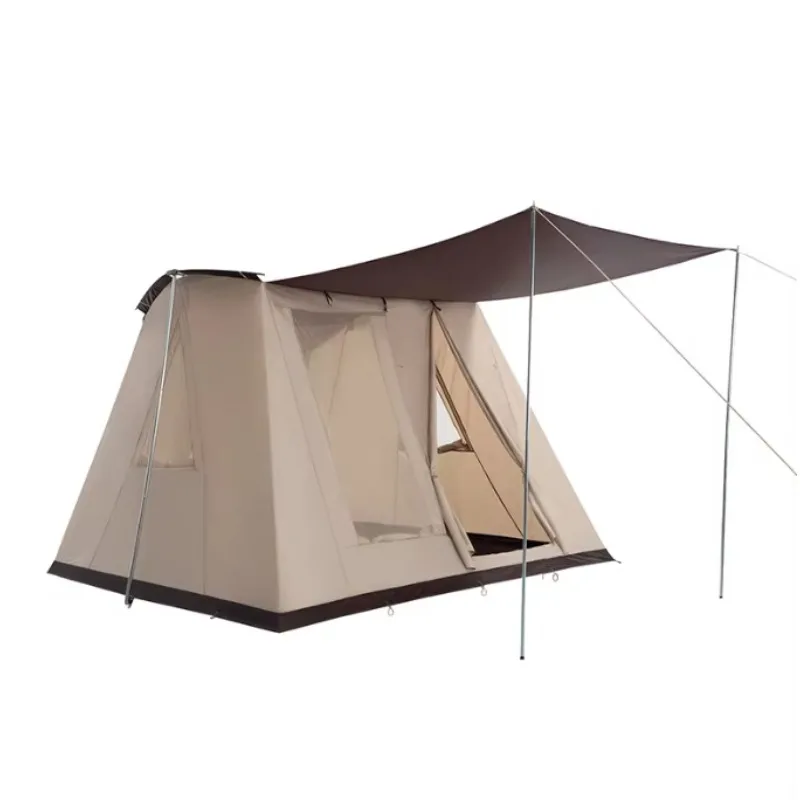 Hot Sale Outdoor Flexible Bow Luxury Tent High Quality 3-4 People Rainproof Camping Tent New 2-layer Tent